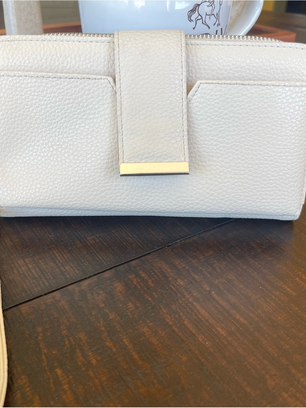 Women's Cream Wallet Clutch